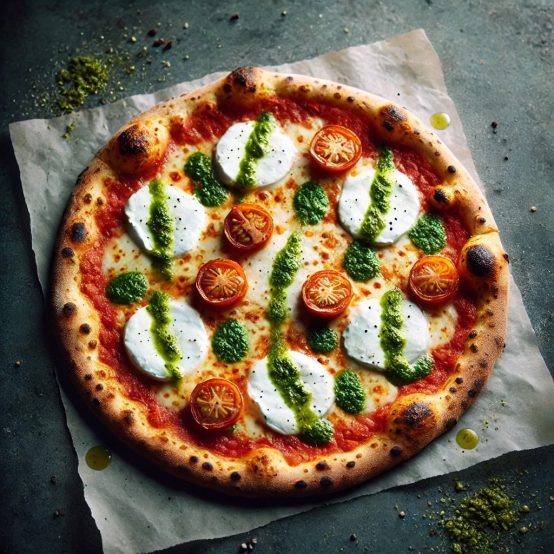 İtalyan Zarafeti: Buffalo Mozzarella Pizza